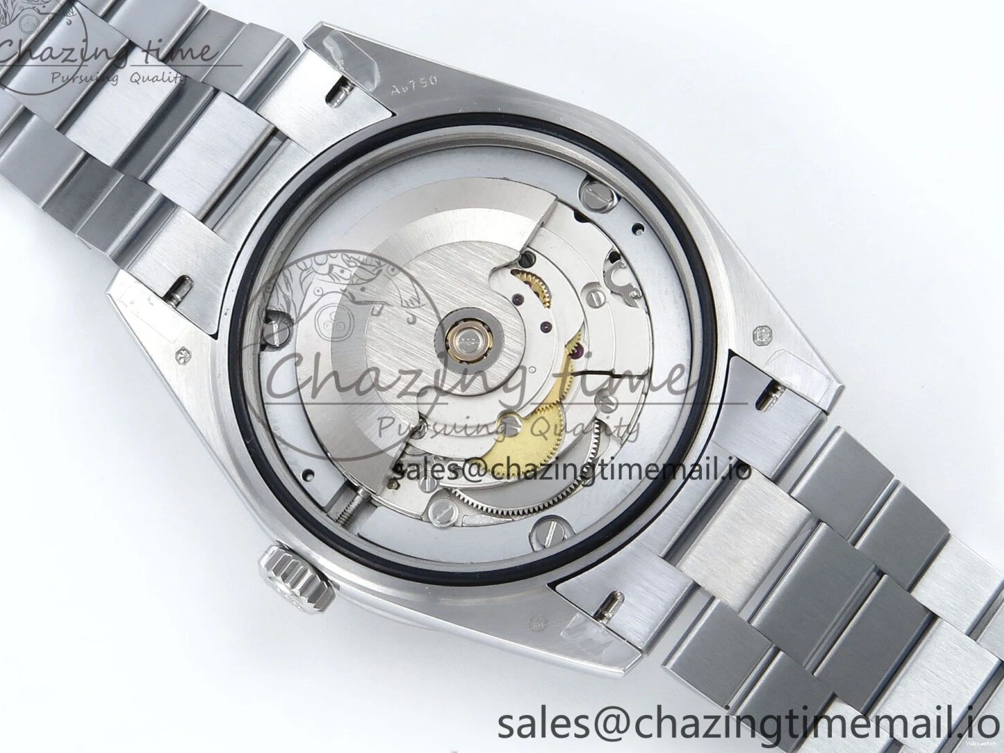 SS DayDate 1:1 Best Bezel QF A2836 40 Diamonds on Weight) Bracelet V5 (Gain Blue President Dial Diamonds Edition 0504